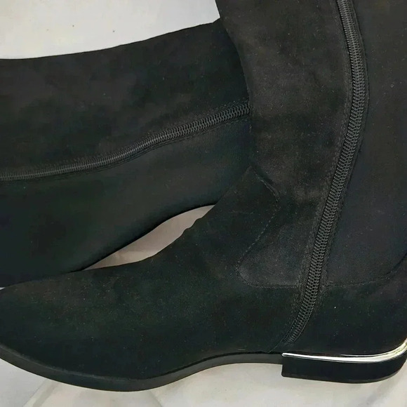 Calvin Klein Rania 2 Womens Faux Suede Dressy Black Knee-High Boots sz7.5US new - Picture 12 of 13